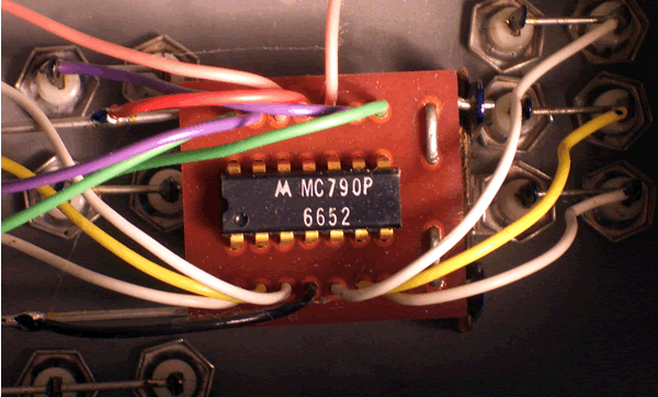  image of Integrated circuit dated the last week of 1966. 