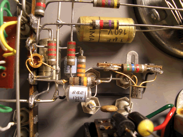  image of A few pretty resistors and diodes. 