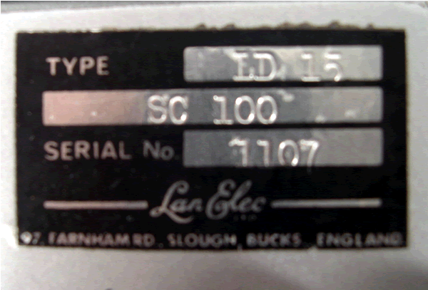  image of Serial for the LD-15. 