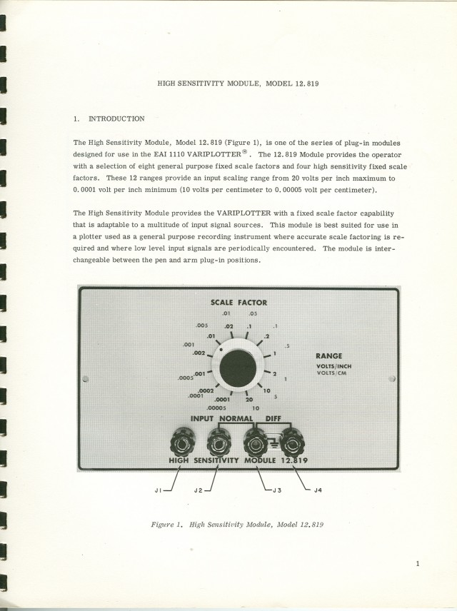 Description and picture of the high sensitivity module.