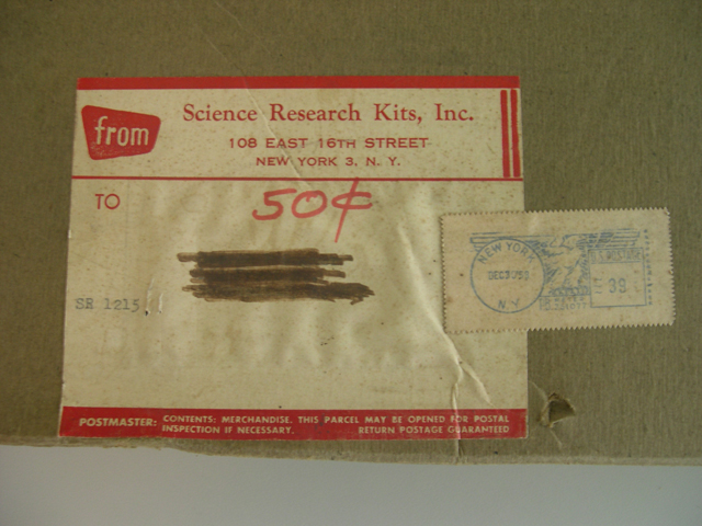 Closeup of shipping label.
