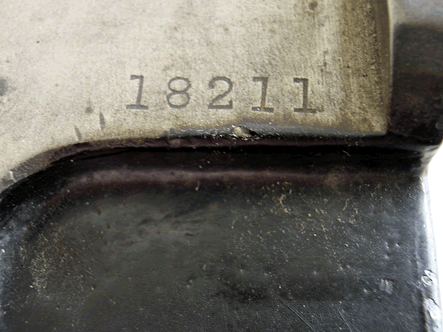Closeup of number etched into the top left of the keypunch.