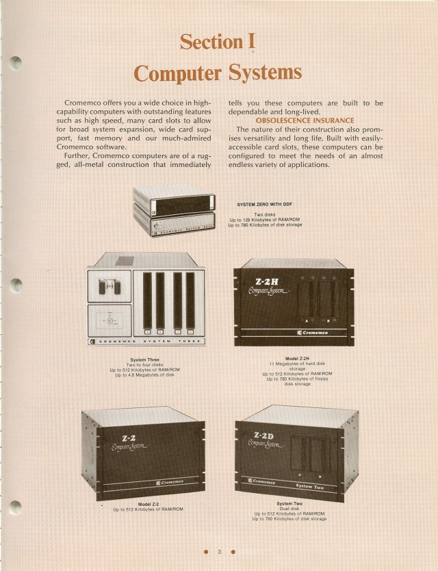  image of The computer systems offered in the Spring of 1981. 